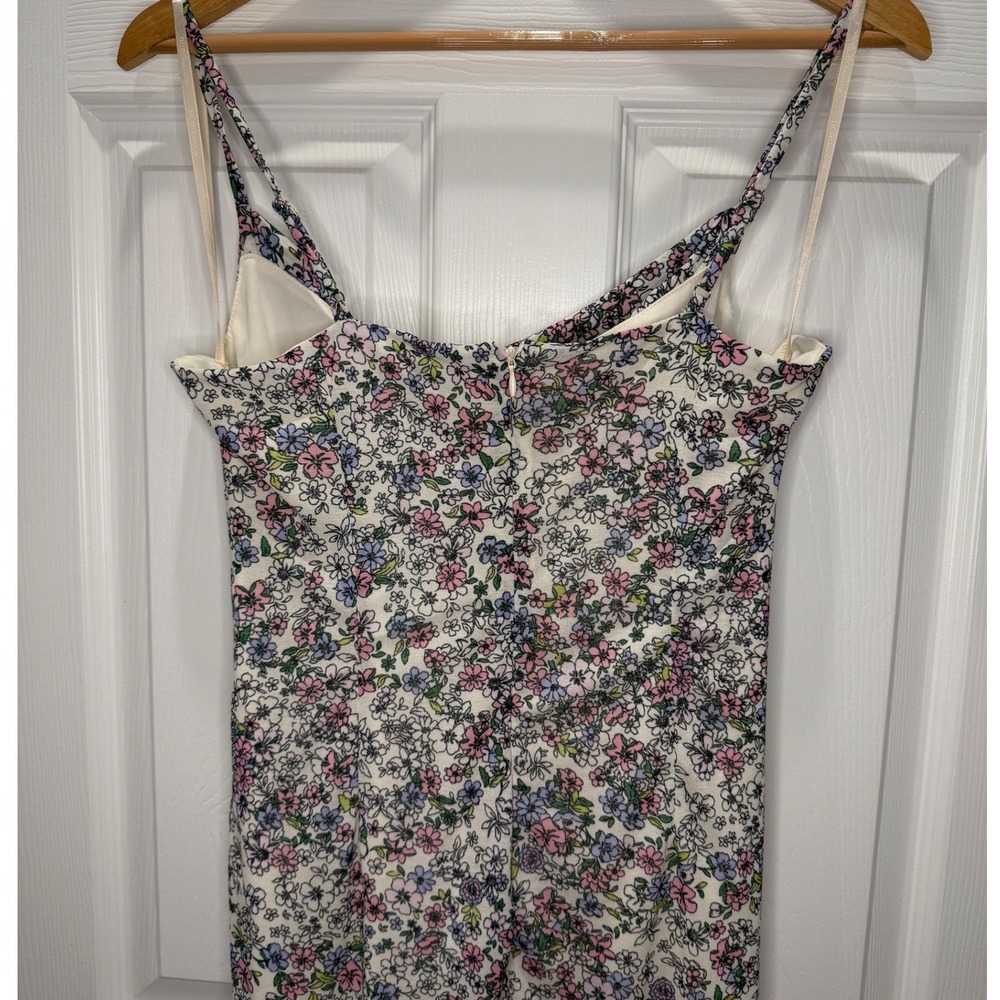BCBGeneration Floral Ruched Tulip- Hem Cami Slip Dress Mini Cowl Neck 12 Party - Picture 5 of 8